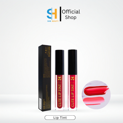 SHIK BEAUTY Cute Lip Tint – Moisture Gel Tint | Cherry Red C01 & Berry Pink C02