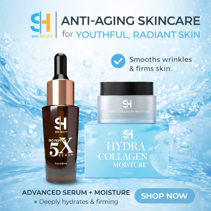 SHIK BEAUTY 2-in-1 Daily Hydration & Anti-Aging Set (Bio Peptide 5X Serum 15ml + Hydra Collagen Moisture 30g)