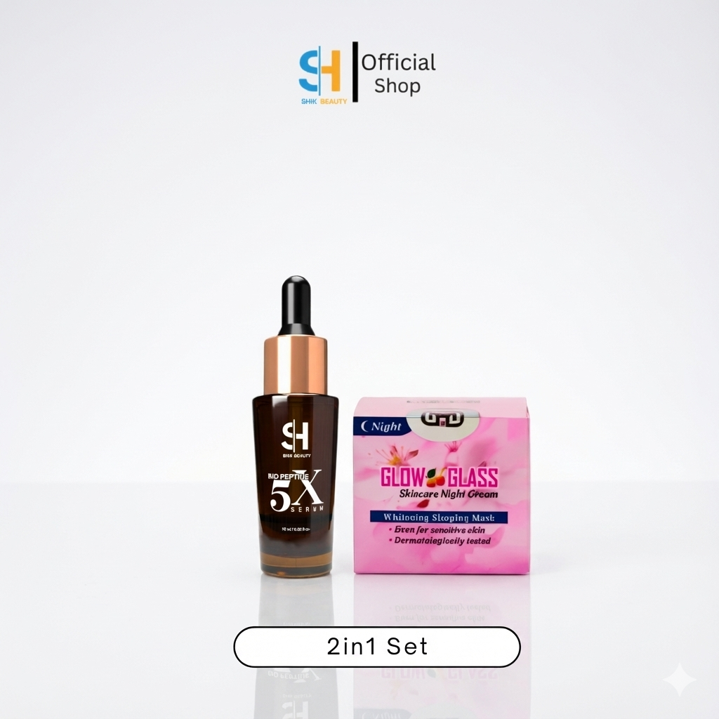 SHIK BEAUTY 2-in-1 Night Glow Set – Peptide Serum + Night Cream